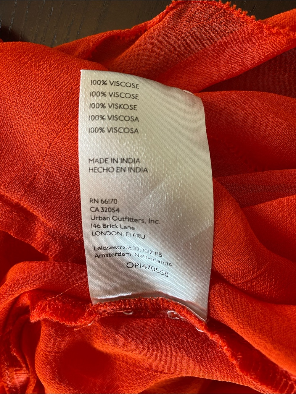 Anthropologie Maeve Sheer Ruffle Button-Up Flowy Blouse in Red/Orange - size 1x - Picture 5 of 9